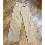 American Eagle  Super High Rise Baggy Wide Leg Pants Women's 8 Long Tan Utility Photo 1