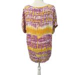 Zenana Outfitters Purple Yellow Tie Dye VNeck Short Sleeve Top XL Photo 4