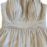 Azazie  Luz Bridesmaid Dress Gown Silver Grey Lace Flowy Size A2 2 Women's NWT Photo 2