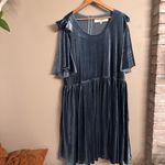 JESSAKAE‎ Velvet Bow Party Dress Blue Size 5X Photo 1