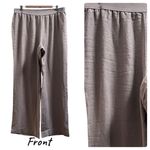 Soft Surroundings NWOT  Neutral Taupe Linen Pull On Pants Size Large Photo 1