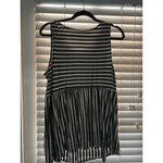 Isabel Maternity  By Nordstrom Womens Black & White Striped Sleeveless Flowy Tank Photo 3