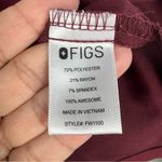FIGS  Casma Three-Pocket Scrub Top Size Small Burgundy PO 1619 FW1100 Photo 5