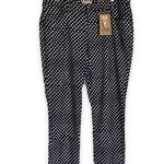 Coldwater Creek Women Jeans 16 Seeing Spots Ankle Jeans Blue White Polka Dot NEW Photo 0