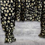 H&M Divided by Long Sleeve Daisy Peasant Top NEW XS Smocked Off Shoulder Black Photo 1