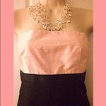 Preppy Girl Black & Pink Silk Midi Dress Size 8 Photo 3