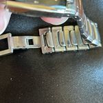 Bulova Women’s stainless steel watch silver & black with diamonds Photo 7