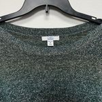 Croft & Barrow Knit Blouse Women 2X Green 3/4 Sleeve Preppy Casual Galaxy Stripe Photo 1