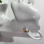 Gold Greek Key Huggie Hoop Earrings Photo 3