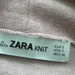 ZARA  Knit Belted Open Cardigan with Rolled Collar pink S Photo 6