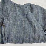 Flax ‎ 100% Linen Blue Zip Up Lightweight Jacket Size MEDIUM Photo 8