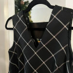 Rag and Bone  Phoebe Shift Genuine Leather Dress Size 0 Color Black White Photo 2