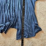 J Jill Sweater‎ Women Med Blue Love Linen Lagenlook Open Cardigan Work Office Photo 8