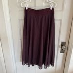 Halara NWT  High Waisted Drawstring Contrast Mesh 2-in-1 Pocket Flowy Midi Skirt Photo 6