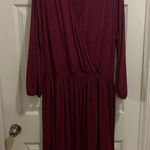 Old Navy maroon wrap top dress size XXL Tall Photo 0