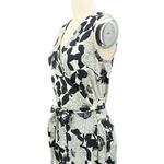 Flora Bea Rica Ivory Black Floral Wrap Sleeveless Dress XS Photo 3
