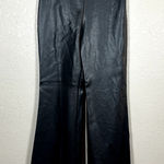Anthropologie  Hutch Women's Size 0 Black Faux Leather Flare Pants‎ Photo 0