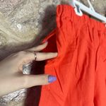 Commense Oversized Linen Tied Two Piece Pants Set size small Orange Photo 5