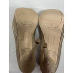 Brash Womans Platform Slipon Pumps Gold Sparkly 6 Stiletto NWOT Photo 6