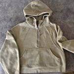 Lululemon Scuba Cropped Half Zip Pullover Sweatshirt Hoodie Light Green Sz XS/S Photo 1