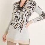 Chico's  tiger stripe knit tunic sweater size 0 (small) Photo 1