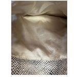 Nico & Olive Elegant faux Snakeskin foldover Clutch with gold chain NWT Black Photo 5