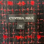 Vintage Red & Black Jacquard Tweed Button up Jacket/Blazer size medium Photo 3