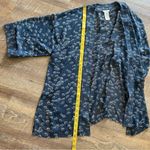 Lucky Brand  Swim Kimono Coverup Navy Cream Vacation Beach Sheer Photo 7