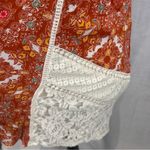 Taylor & Sage  rusty orange boho and lace mini dress size XS Photo 3