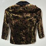 Free People We The  Nicolette Velvet Double Breasted Blazer Black Floral Sz Small Photo 2