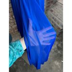Sequin Hearts formal dress prom strapless jeweled waist sheer layers royal blue Photo 6