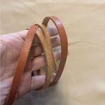 Woven Blue & Brown Crossbody Bucket Bag Leather Patterned Top Closure Straps Photo 10