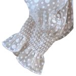 Camila Coelho Zandra Ivory Swiss Dot Wrap Dress Small Photo 3