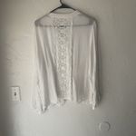 Y2k Women's Size Medium Dainty White Fairy‎ Romantic Sequin Light Sheer Blouse Photo 5