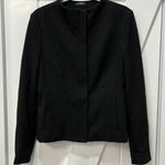 Theory  Womens Blazer Jacket Small Black Full Zip Motto Career Minimal Academic Photo 0