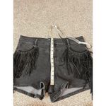 Rock & Roll Cowgirl Rock & Roll Denim® Ladies Distressed Black‎ Fringe Shorts RRWD68R0UX Waist 32 Photo 5