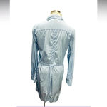 J.Crew  Blue Cotton Poplin Long Sleeve Popover Shirt Dress Size Ss Photo 3