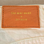 ZARA New Off-white Distressed Denim Mini Skirt Photo 2