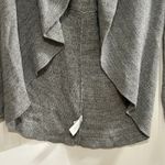 EXPRESS Women Gray Draped Front Cardigan Sweater Size L 100% Cotton Photo 6