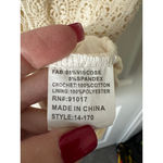 Solitaire Women's Beige Crochet Tank Top L Photo 3