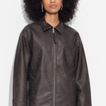 Wild Fable  Brown Faux Leather Jacket Photo 0