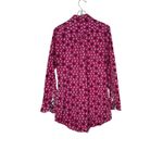 Tizzie Womens Shirt Dogs All Over Print Long‎ Sleeve Button Up Top Pink Small Photo 5