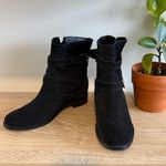 Kate Spade  Sabina Suede Double Buckle Moto Boot Black Size 10 Biker Bikercore Photo 2