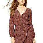 Forever 21 Women Teen Junior Burgundy Printed Fit & Flare Boho Dress Size Medium Photo 0