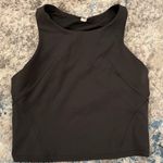 Lululemon  Workout Tank Top Racerback Dark Grey Cropped Photo 0