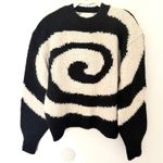 Paloma Wool Twister Black Off White Swirl Soft Square Fit Artsy Knit Sweater M Size M Photo 2