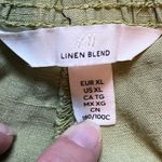 H&M Linen Blend High Waist Olive Shorts Photo 2