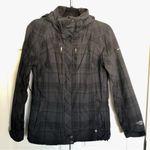 Columbia Whirlibird Black and Grey Plaid Interchange Jacket Coat Size S Photo 0