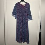 American Vintage Vintage 1970s Posh by Jay Anderson Sheer Polka Dot Flutter Sleeve Maxi Dress Photo 2