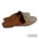 Ramón Tenza White Sequin Slides I Made in Italy I EUC I Sz. 5.5 Brown Photo 3